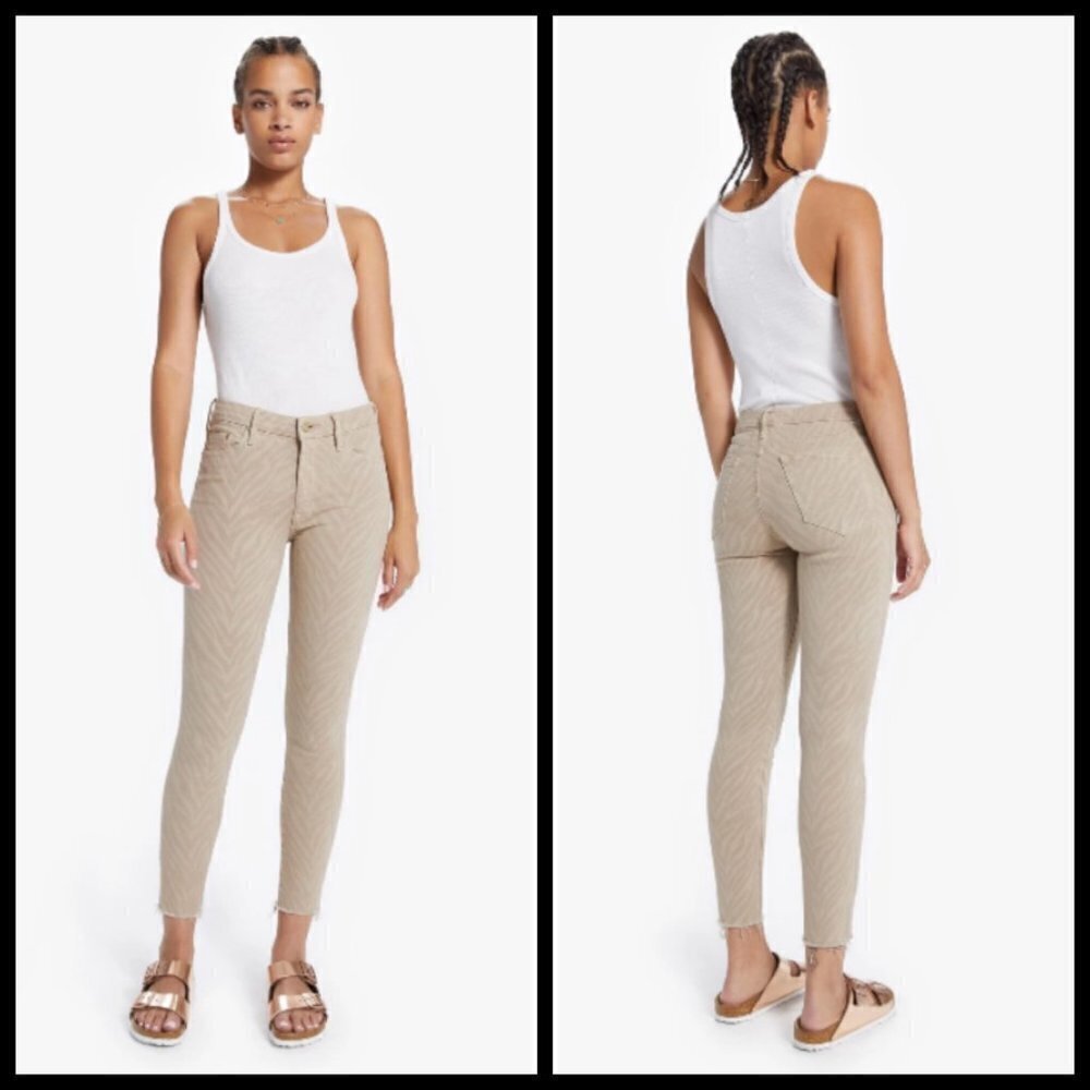 Mother The Looker Ankle Fray ~ Sweet Stripes